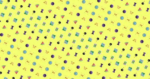Vibrant Pattern Variety on Bright Yellow Background - Download Free Stock Images Pikwizard.com
