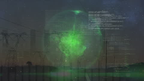 Animated Data Processing over Global Landscape