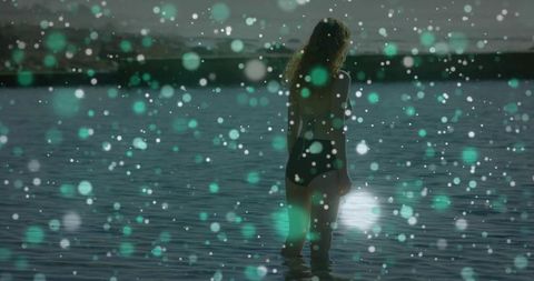 Peaceful Moment by Lake with Enchanting Bokeh Effect