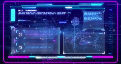 Digital Data Interface with Global Connections and Analytics - Download Free Stock Images Pikwizard.com