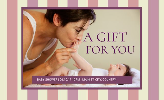 Tender Moment Between Mother and Baby at Baby Shower Event - Download Free Stock Templates Pikwizard.com