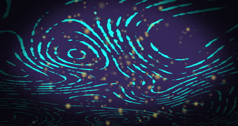 Glowing Yellow Spots on Dark Background Abstract Animation