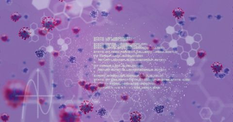Digital Coronavirus and DNA with Data Interaction Interface - Download Free Stock Images Pikwizard.com
