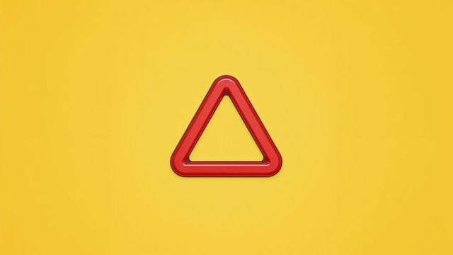 Vibrant red triangle on yellow background