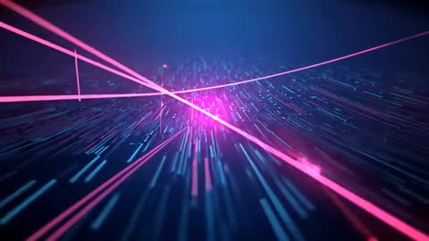 Futuristic Neon Streaks on Digital Grid