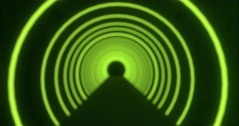 Dynamic Green Neon Tunnel with Pulsating Arcs - Download Free Stock Images Pikwizard.com