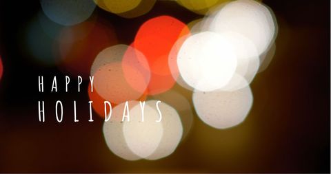 Colorful Holiday Lights with Happy Holidays Message - Download Free Stock Images Pikwizard.com
