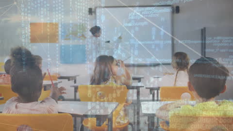 Children Learning with Digital Integration in Modern Classroom