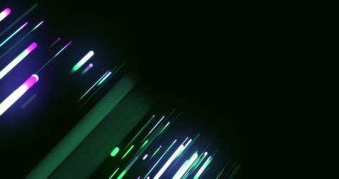 Vibrant Digital Light Trails on Blackbackdrop - Download Free Stock Images Pikwizard.com