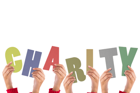 Transparent Hands Holding Colorful Charity Letters - Download Free Stock Videos Pikwizard.com