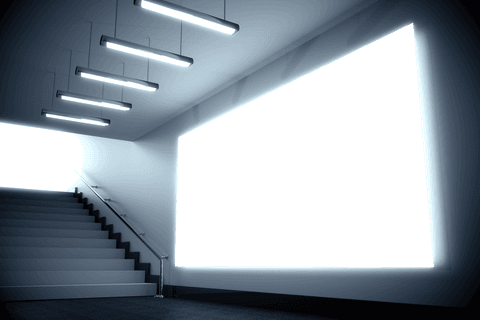 Modern Interior with Transparent Stairway Wall and Lighting - Download Free Stock Videos Pikwizard.com
