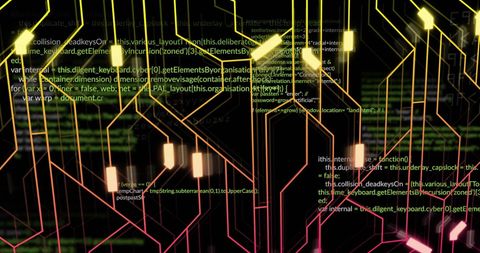 Digital Data Streams on Black Background - Download Free Stock Images Pikwizard.com