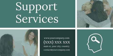 Support Services Flyer for Counseling and Outreach Programs - Download Free Stock Templates Pikwizard.com