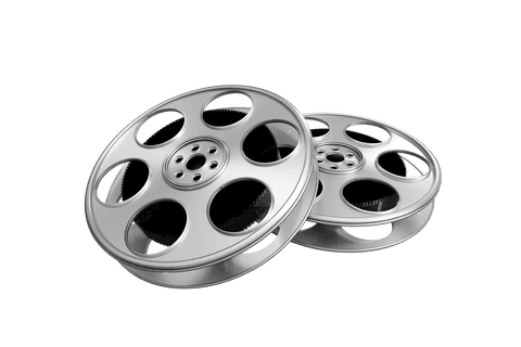 Digital Film Reels Vector on Transparent Background