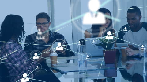 Diverse Team Collaborating in a Modern Digital Environment