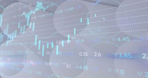 Abstract Financial Data Interface with Charts and Statistics - Download Free Stock Images Pikwizard.com