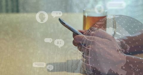 AI Data Processing Concept with Global Connectivity - Download Free Stock Images Pikwizard.com