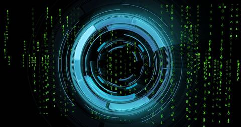 abstract digital interface with binary code overlays - Download Free Stock Images Pikwizard.com