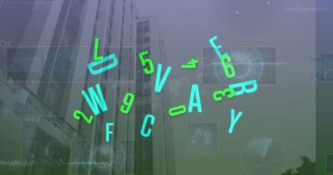 Digital Data Integrating over Modern Skyscrapers for Business Concepts