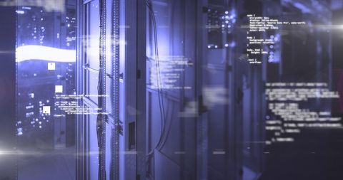 Digital Interface Concepts in High-Tech Server Room - Download Free Stock Images Pikwizard.com