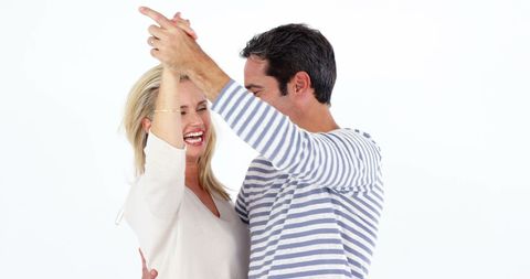Joyful Mature Couple Dancing Gracefully in Light Atmosphere - Download Free Stock Images Pikwizard.com