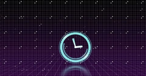 Digital Clock in Futuristic Glowing Space - Download Free Stock Images Pikwizard.com
