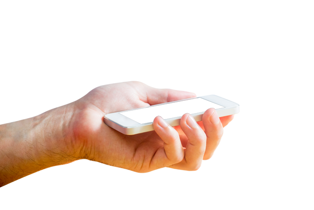 Hand Holding Smartphone with a Transparent Background for Communication Concept - Download Free Stock Videos Pikwizard.com