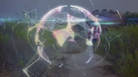 Traveler Experiencing Digital Innovation in Wilderness