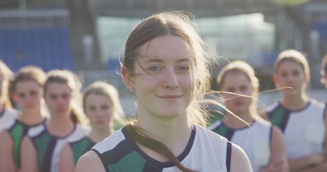 Confident Teenage Girl in Sports Uniform During Team Practice - Download Free Stock Images Pikwizard.com