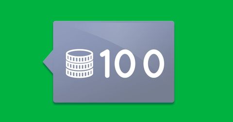 Digital Currency 100 Coins on Green Background - Download Free Stock Images Pikwizard.com