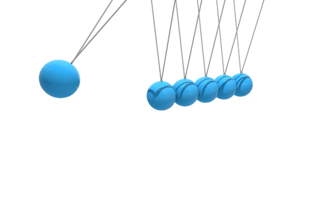 blue hanging newton's cradle on transparent background - Download Free Stock Videos Pikwizard.com