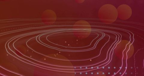 Abstract Waveforms and Circles on Red Background - Download Free Stock Images Pikwizard.com
