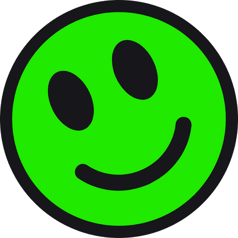 neon green smiley face emoticon on transparent background - Download Free Stock Videos Pikwizard.com