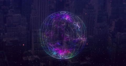 Global Networking Technology with Digital Interface Hologram - Download Free Stock Images Pikwizard.com