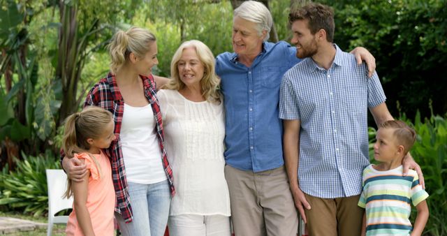 Multi-generational Family Enjoying Summer Together in Garden - Download Free Stock Images Pikwizard.com