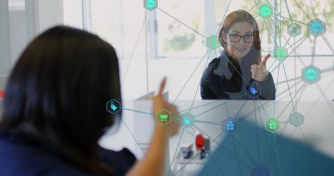 Futuristic Networking and Collaboration in Modern Office - Download Free Stock Images Pikwizard.com