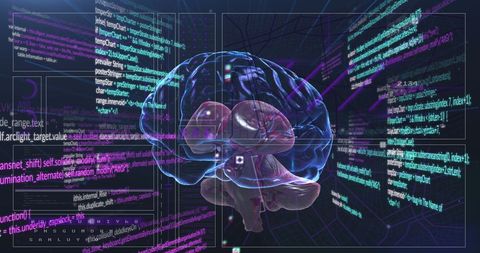 Visualizing Artificial Intelligence with Human Brain Over Digital Interface - Download Free Stock Images Pikwizard.com
