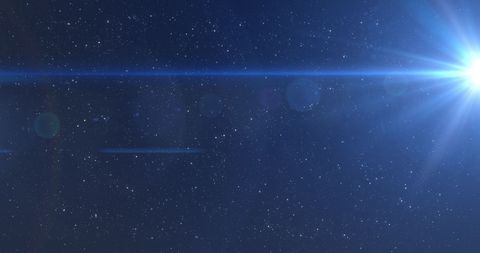 Glowing Blue Star in Cosmic Night Sky - Download Free Stock Images Pikwizard.com