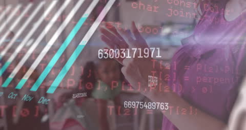 Digital Interface with Teacher and Students Overlay