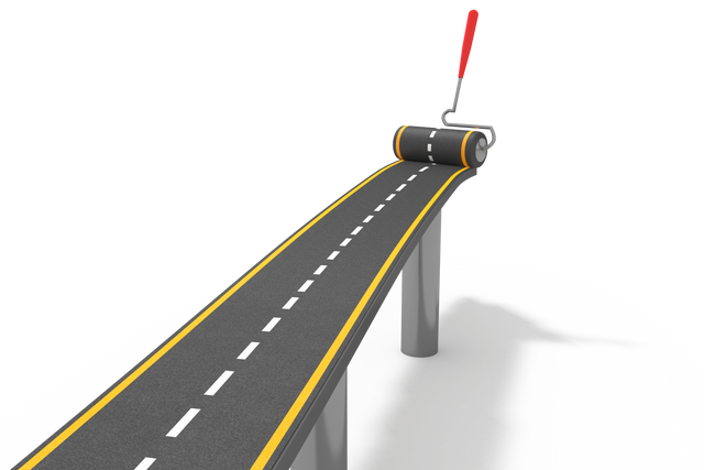 Transparent Illustration of Road Developing with Paint Roller - Download Free Stock Videos Pikwizard.com