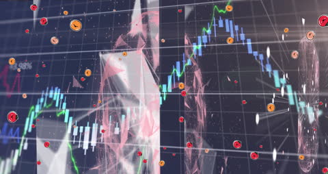 Global Data Processing and Stock Market Analysis Animation