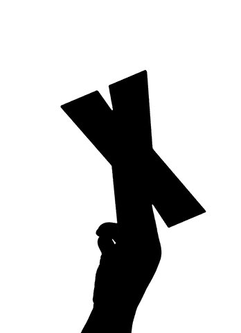 hand showing black x letter on transparent background - Download Free Stock Videos Pikwizard.com
