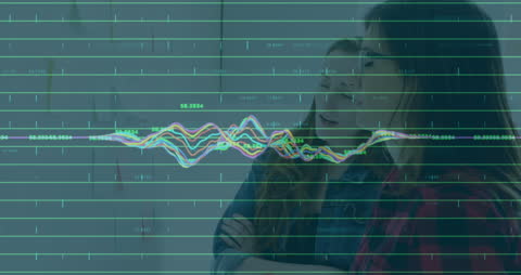 Animated Financial Data with Business Executives in Office