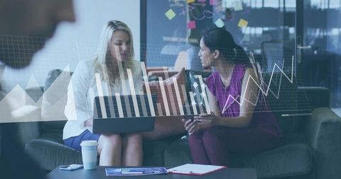 Business Colleagues Discussing Data Analytics in Modern Office