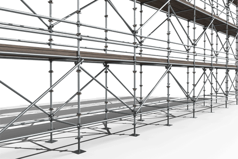 Transparent Industrial Gray Scaffolding Structure Side View - Download Free Stock Videos Pikwizard.com