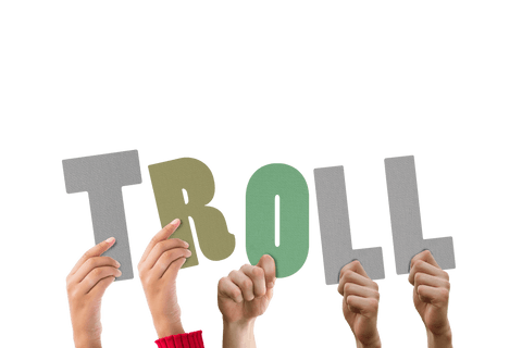 Hands Holding TROLL Text on Transparent Background - Download Free Stock Videos Pikwizard.com