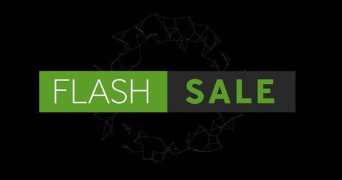 Dynamic Flash Sale Banner with Bold Graphic Design