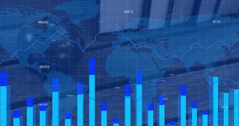 Global Data Visualization with Graphs and Statistical Overlay