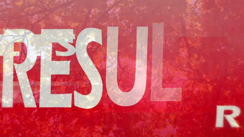 Overlay of Result Text on Vibrant Forest Canopy