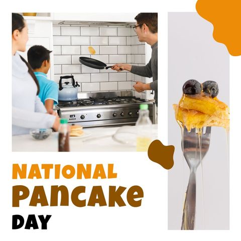 Family Enjoying Traditions on National Pancake Day - Download Free Stock Templates Pikwizard.com